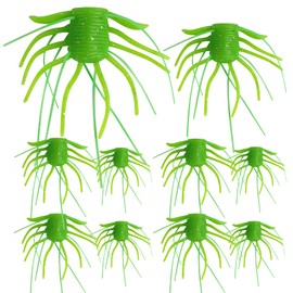 Eupheng Silicone Soft Dice Fishing Lures with Multiple Tentacles, Handmade Slow Sink Bass Fishing Soft Plastic Baits for Drop Shot, Finesse, Wacky Rig