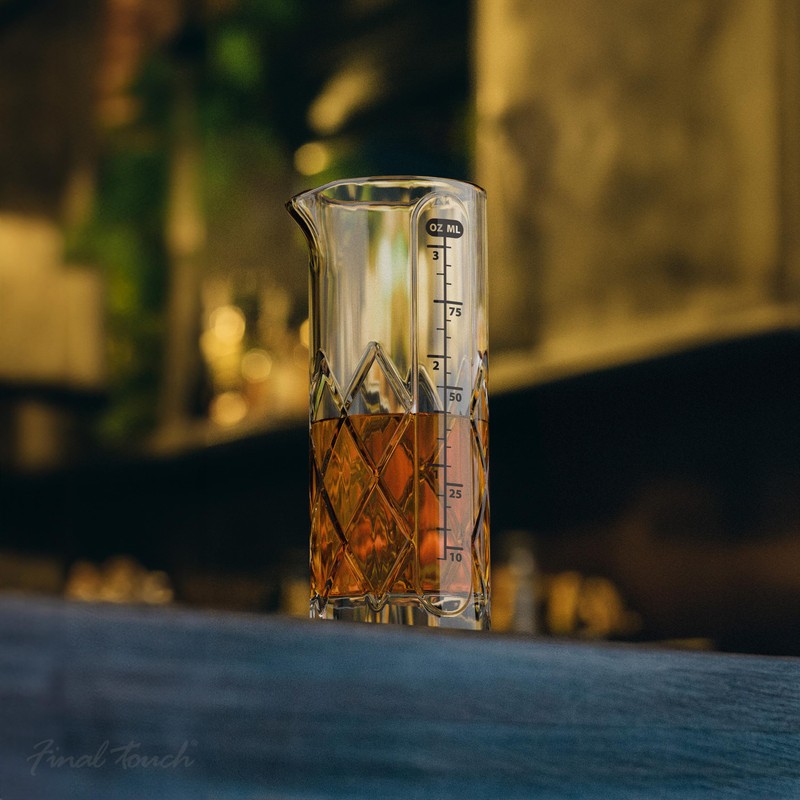 Final Touch Yarai Jigger - Precision Cocktail Mixing Tool with