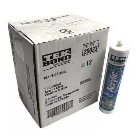 Tek Bond Clear Siliconized Acrylic Caulk Sealant Window & Door 10.1 OZ (12 Pack)