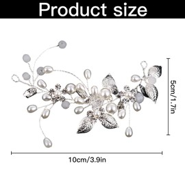 Xrten Flower Leaf Headpiece, Bridal Hair Accessories, Wedding, Hair Accessories, Headwear, Women Wedding Alloy Accessories, Hair Jewellery Wedding Silver Crystal Headband, Wedding Hair Accessories for