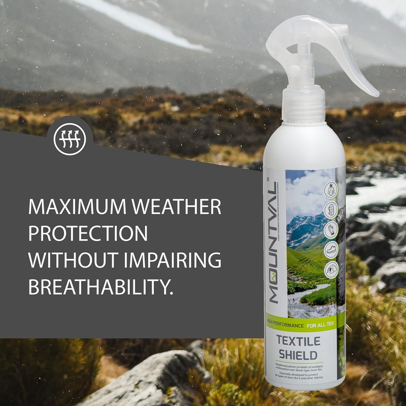 Mountval Textile Shield (2Pck/10.14 oz)–Twin-Pack: High-Tech Spray-On Waterproof Solution for
