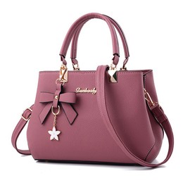 Dreubea Womens Handbag Tote Shoulder Purse Leather Crossbody Bag Rubber Pink