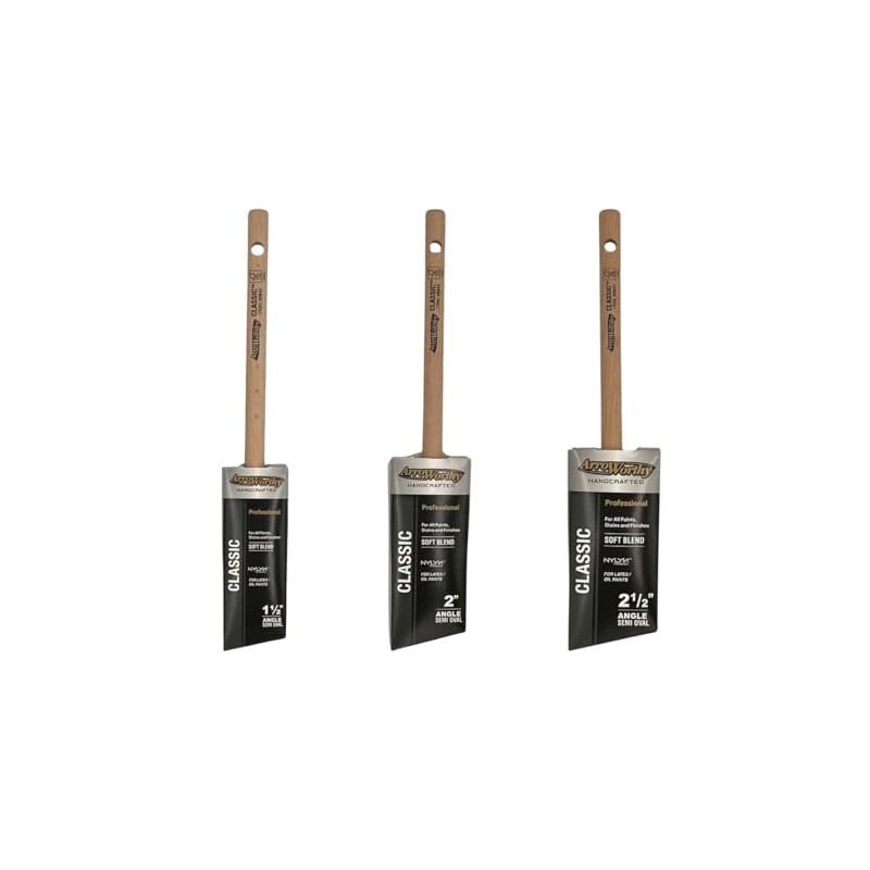 Arroworthy Classic Semi Oval Paint Brush Set, 1.5 inch, 2