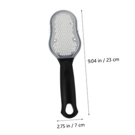 minkissy 2Pcs Stainless Steel Foot Rasp File with Lids Dual Sided Callus Remover and Dead Skin for Foot Care Pedicure Tools