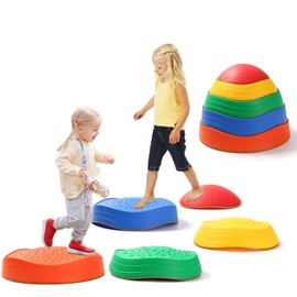Fanboxk Stepping Stones for Kids,Non-Slip Toddlers Stepping Stones for Promoting Children's Balance Coordination Skills,Obstacle Courses Sensory Toys Outdoor or Indoor Play for Kids 3-8