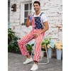 WIRDATRD Festival Overalls Men Adjustable Straps Jumpsuits Bibs Coveralls(Flag)
