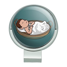 GRAPHICS & MORE Baby Moses in a Basket Christian Golf Hat Clip with Magnetic Ball Marker