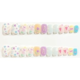 Love Is In The Air Matte Embossed Extra Short Squoval Press-On Nails - 24 Pieces - Artificial Nail Kit
