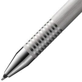 Lamy logo brushed twin pen – timeless multifunction pen - mechanical pencil & ballpoint pen in an elegant stainless steel - incl ballpoint refill M 21 black & fine line refill M 41 (0.5 mm)