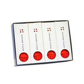 Poker Face Premium Golf Ball Color Distance 1dz Extra Distance Smooth Feeling (Custom Color Combination) (Red (12))