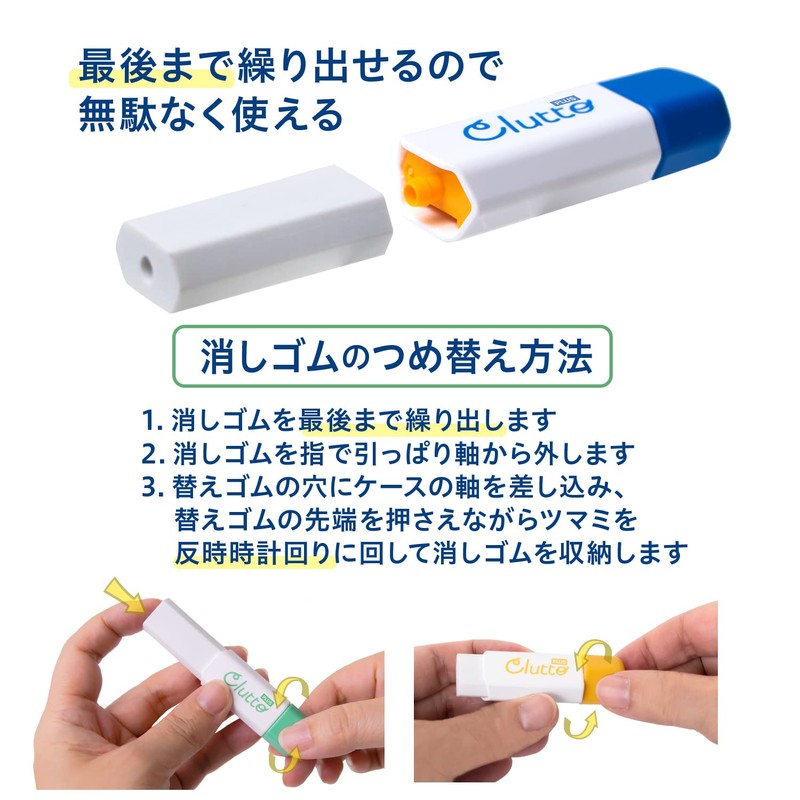 Plus Eraser, Case Eraser, Clutto Kurutto 2 Main Body +