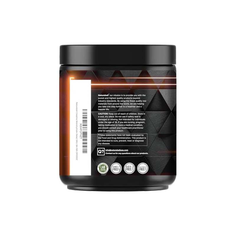 NatureBell Creatine Monohydrate Powder 1,000g, 5,000mg Per Serving, 200 Servings