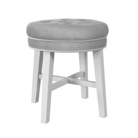 Hillsdale Furniture Sophia Vanity Stool, Linen Gray