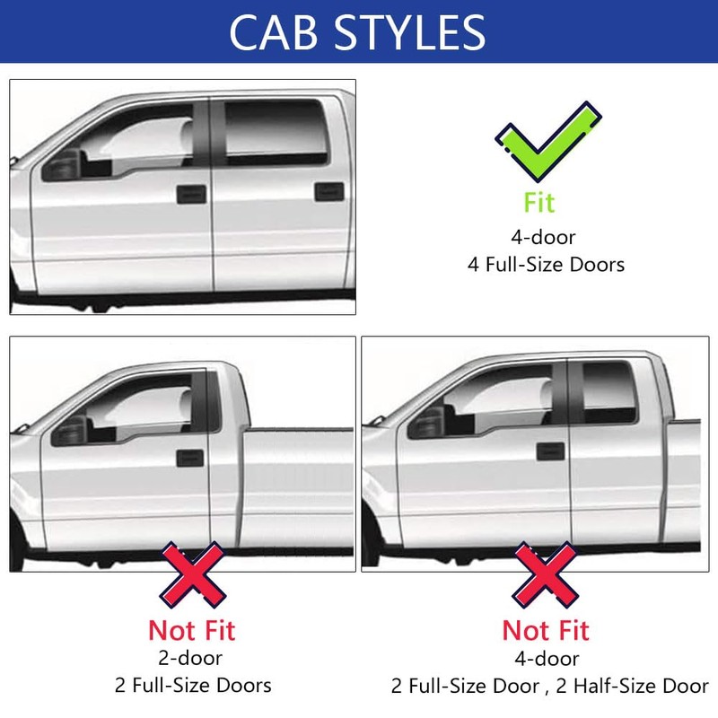 Tape-on Rain Guards for 2019-2024 Chevy Silverado/GMC Sierra 1500 Crew