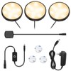 YGS-Tech LED Puck Lights, Under Cabinet Lighting Black Trim, 3000K