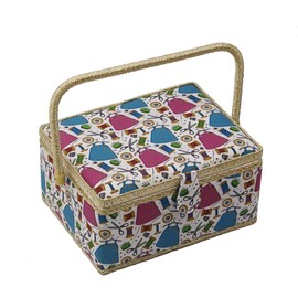 Large Sewing Box with Kit Accessories Sewing Basket Organizer with Supplies DIY Sewing Kits for Adults, Multicolour