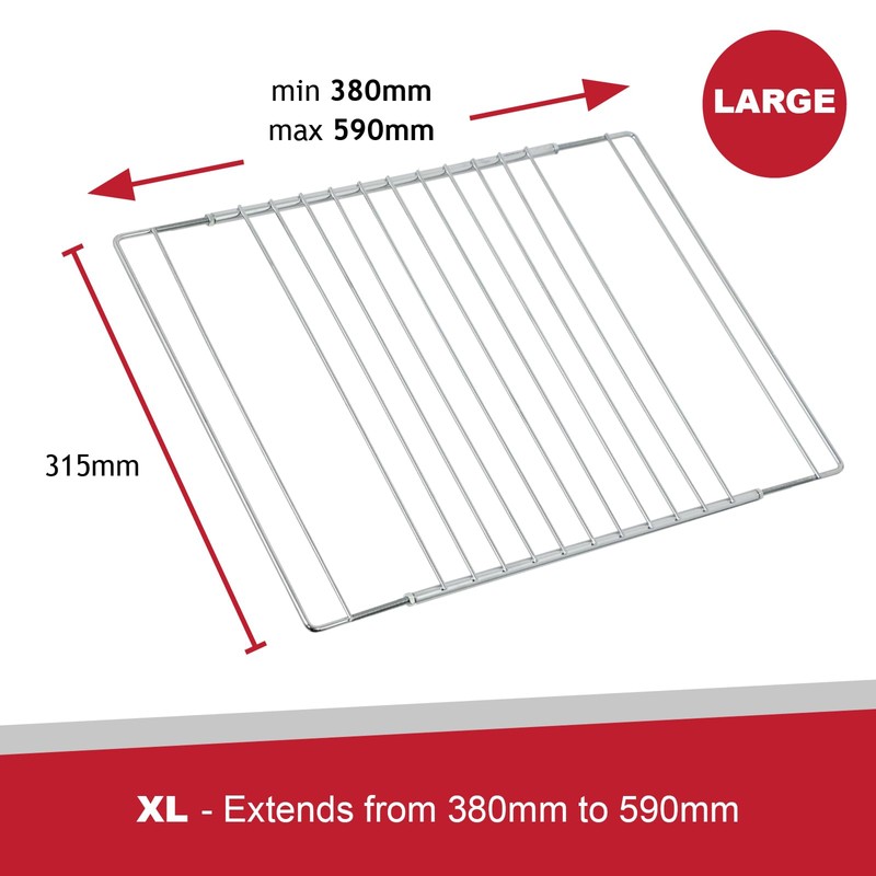 SPARES2GO Adjustable Oven Shelf compatible with Cooke & Lewis Extendable