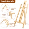 16 Pack 15 Inch Wood Easels, Easel Stand for Painting