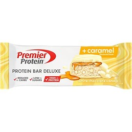Premier Protein - Protein Bar Deluxe 40% - White Chocolate Vanilla - 12x50g - Low sugar - Low Carb - palmölfrei (Packung mit 2)
