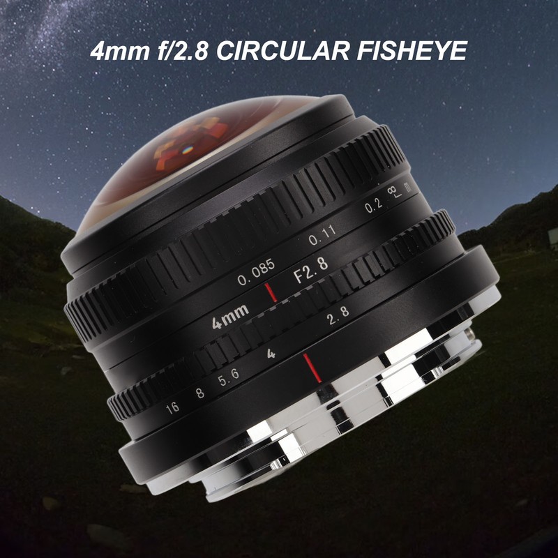 7artisans 4mm F2.8 225 Degree Circular Fisheye Lens for E