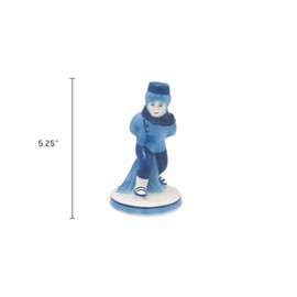 Delft Blue Figurine: Dutch Boy Skater