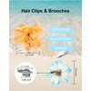 QUIATE 8 Pcs Hawaiian Flower Plumeria Hair Clips for Women,