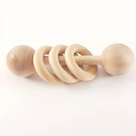 Handmade Wooden Rattle Toy for Baby - Wooden Baby Toy - Handmade in USA - CPSC Compliant