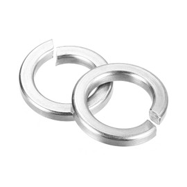 uxcell M10 Split Lock Washer, 100Pcs 304 Stainless Steel Spring Lock Washers Metal Split Ring Washer for Screw Bolts Machinery