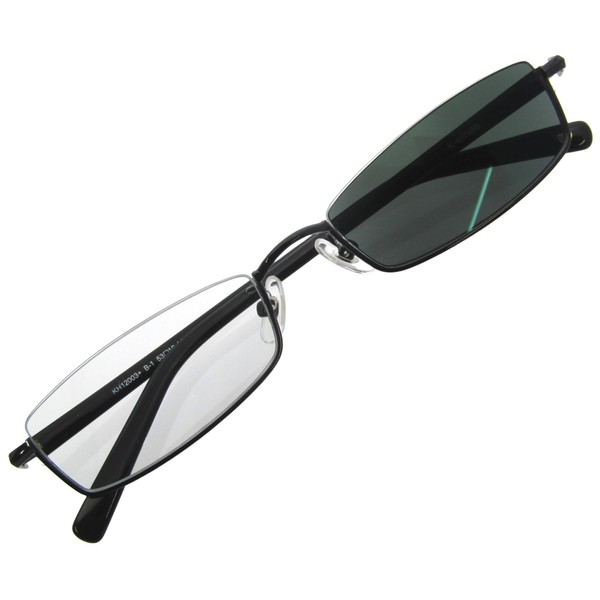 k-eines 12003s Sunglasses, Fashionable Square Underrim, Unisex, Lightweight, UV Blue