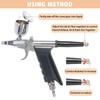 Uouteo Airbrush Trigger Gun Air Brush Gun with 0.3 mm
