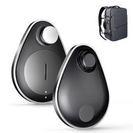 Hidden GPS Tracker 2pack, Works with Apple Find My (iOS Only), Rechargeable,Finder and Item Lost Mode,Suitable for Backpack,and More,Water Resistant Black