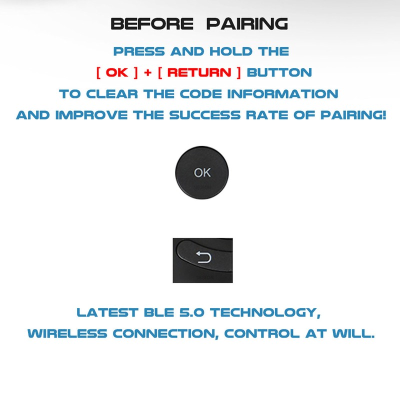 Bluetooth Remote Control IR Learning Multi Function Replacement Remote for