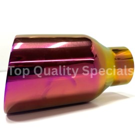 Gearhead BURNED 3" Inlet Double Wall 4" Outlet 7" Long Round Stainless Steel Exhaust Tip