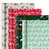 Christmas Wrapping Paper (4 Rolls: 148 sq. ft. ttl) Reindeer,