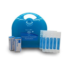 Blue Dot Emergency Eye Pod Kit with Wall Bracket 20 ml