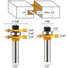 1/2 Inch Shank 45 Degree Lock Miter Router Bit 1/2”,