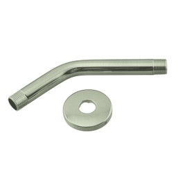 Westbrass D301-1-07 1/2" IPS x 8" Wall Mount Shower Arm with Sure Grip Flange, Satin Nickel