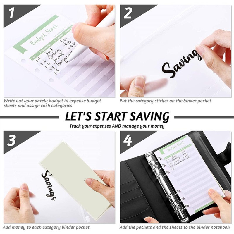 A6 PU Leather Colorful Aurora Magnetic Buckle Budget Organiser Budget
