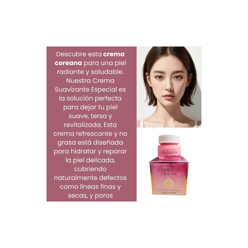 Crema Suavizante Coreana Para Piel Delicada - Hidratación +