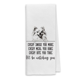 Dibor Pomeranian Kitchen Towels - Funny Dog Meal Cloths, Gifts for Dog Lovers, 16x24 Inches