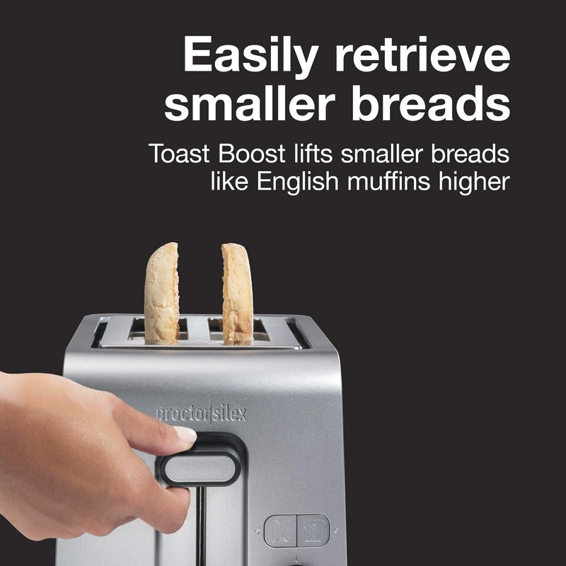 Proctor Silex 2 Slice Toaster with Extra Wide Slots, Sure-Toast