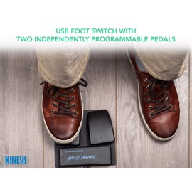 Kinesis Savant Elite2 Programmable USB Foot Switch with 1, 2 or 3 Pedals (Dual Pedal)
