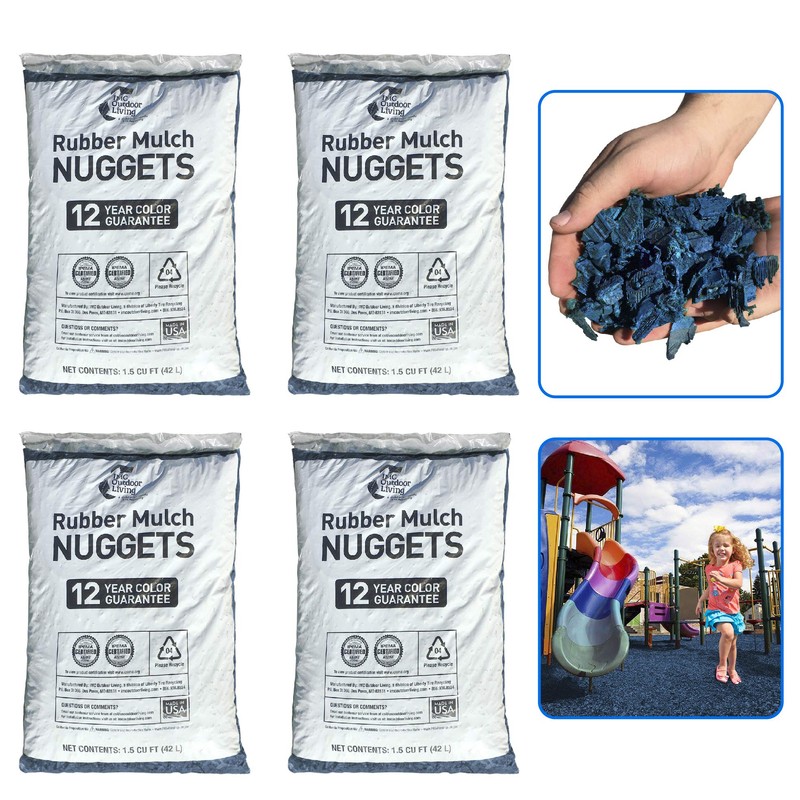 NuPlay Rubber Nugget Playground Protective Flooring Gyms, Swing Set Play