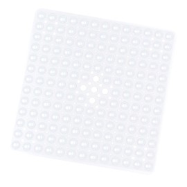 BedLooms Shower Mat Non Slip Anti Mould – Clear 53x53 cm Square Bath Mat for Bathroom & Bathtub with Strong Suction Cups Grip Bath Mats Easy Drain & Machine Washable Mat