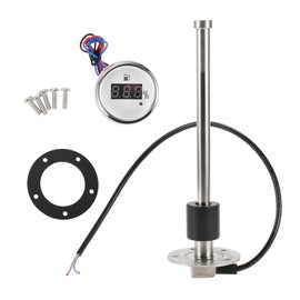 RATCHROLL 1 Set Fuel Sending Unit and Gauge Kit 9.06" Length Boat Fuel Sending Unit Marine Fuel Sender Unit Silver Tone Black White Metal 240-33 Ohm