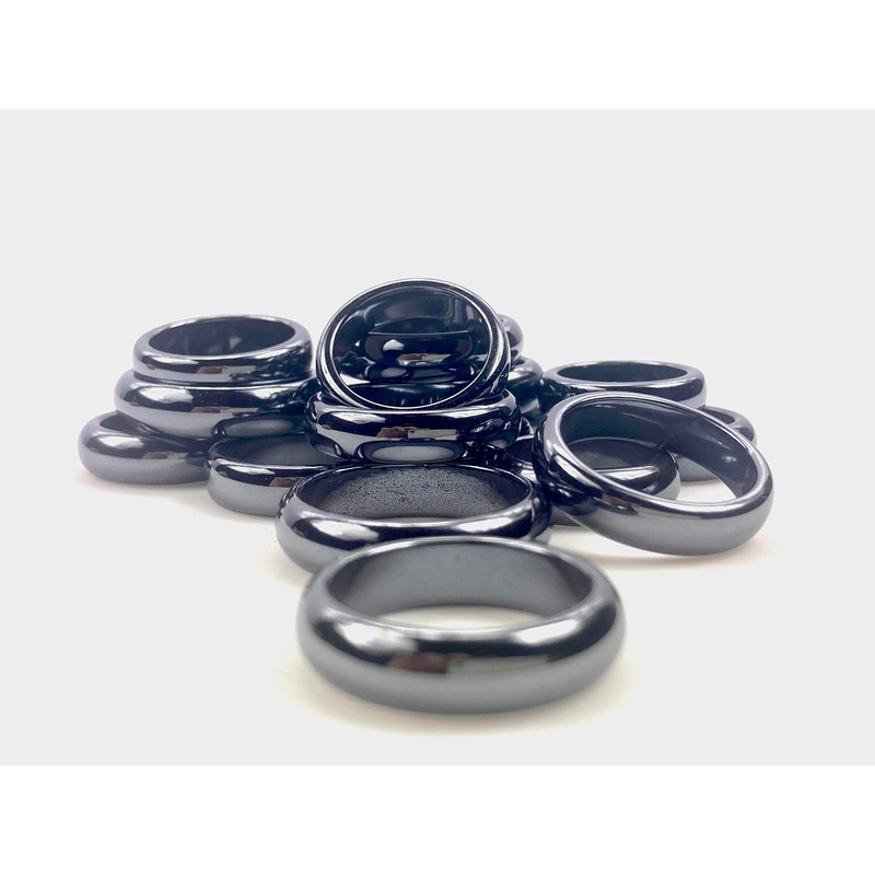 6mm Rounded Hematite Rings (20/bag)