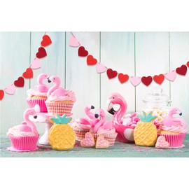 Tatuo Valentine's Day Heart Banners Holiday Hanging Decorations Felt Heart Garlands for Wedding Party Birthday Supplies (6)