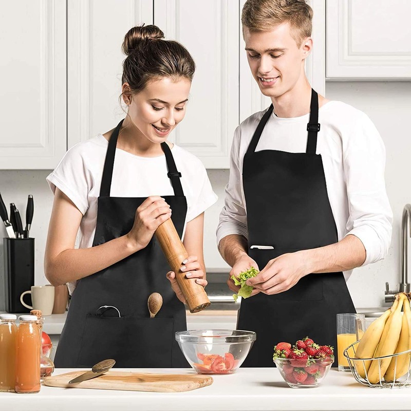 PB TECH Aprons 2 Pcs Adjustable Bib Aprons with 2