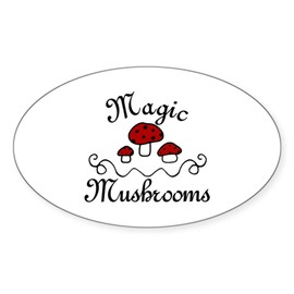 CafePress Magic Mushrooms Sticker Oval Car Bumper Sticker