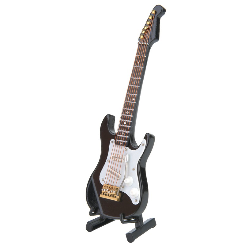Delicate 14 cm Mini Wooden Electric Guitar Model Ornaments Collection